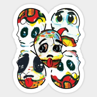 Abstract Phases Faces Mindset 2 Sticker